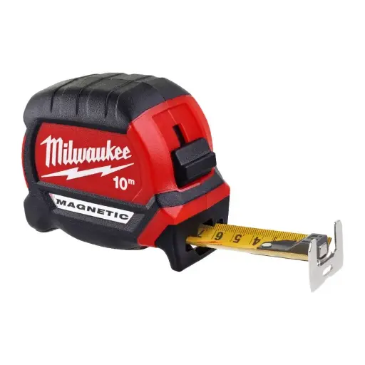 [092821] Milwaukee 4932464601 Flessometro Metro Magnetico Serie Premium 10 Metri Larghezza 27mm