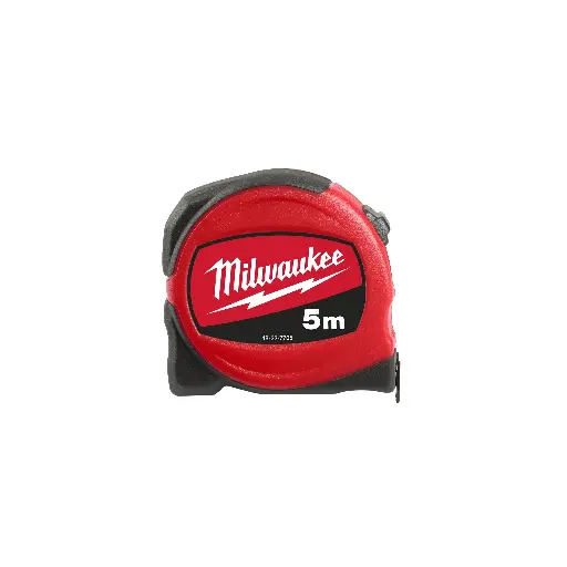 [092823] Milwaukee 48227706 Flessometro Metro Serie Slim 5 Metri Larghezza 25mm Telaio Rinforzato