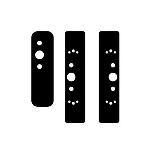 [093474] Iseo 94100655 Kit Placche di Mascheramento per Maniglioni Antipanico Nero