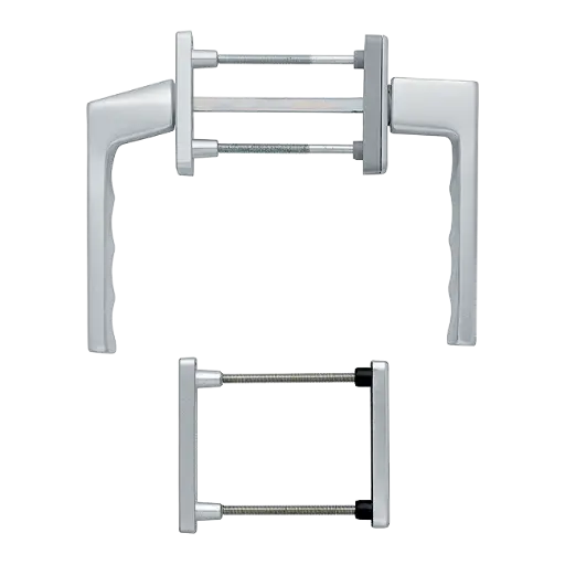 [094263] Hoppe 11669093 Set per porta balcone Toulon 0737FA-1/51N/U34/0737/51NS/51PNS F1 alluminio aspetto argento 