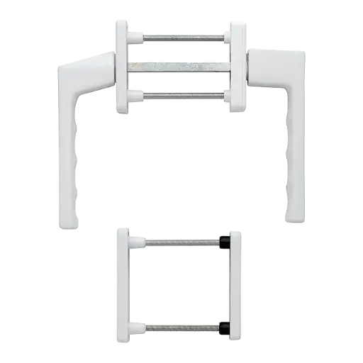 [094264] Hoppe 11669172 Set per porta balcone Toulon 0737FA-1/51N/U34/0737/51NS/51PNS F9016 bianco traffico 