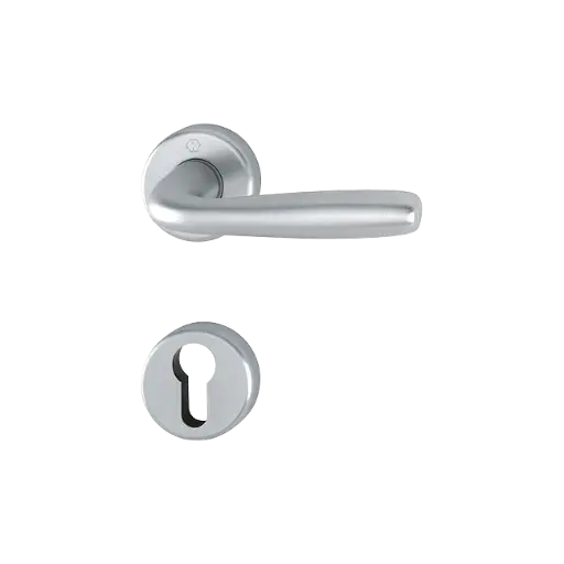 [094265] Hoppe 11842660 Grt. con rosetta Maribo 1766/88K/88KS F94-1 alluminio aspetto cromo satinato 