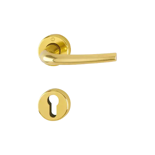 [094266] Hoppe 11842490 Grt. con rosetta Seattl 168L/88K/88KS F271 alluminio colore oro lucido 