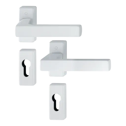 [094280] Hoppe 11668970 Grt. con rosetta Toulon 1737FA-1/844P/844PS/1737 F9016 bianco traffico 