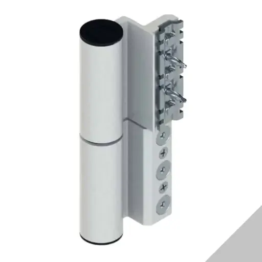 [095325] Giesse 00702376 Cerniera Fulcra per Serramento Complanare Profilo CU Registrabile Altezza 142mm Portata 120-150Kg Alluminio Finitura Argento