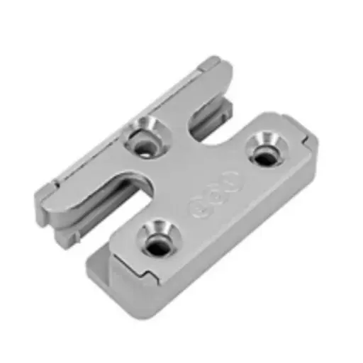 [095650] AGB A52300FI22 Incontro Ribalta Antiefrreazione Artech per Serramento in Pvc Alphacan Dimensione 46x29x8,5mm Acciaio Finitura Argento