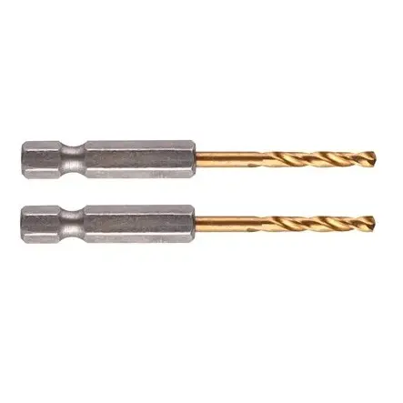 [095835] Milwaukee 48894763 Punta Metallo HSS-G Titanio Shockwave Attacco 1/4˝ Hex ⌀3x65mm 2 Pezzi
