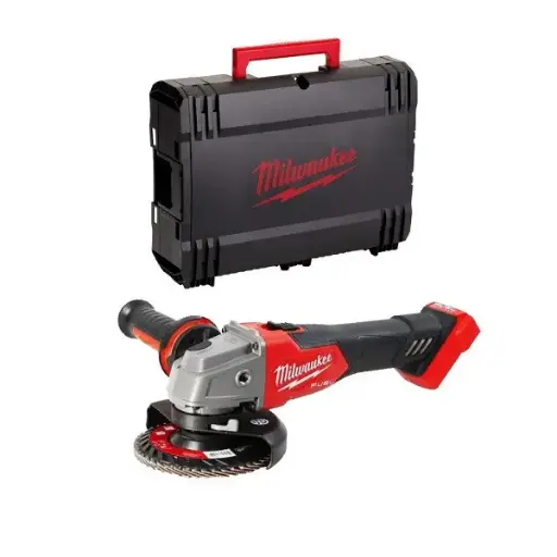 [095985] Milwaukee 4933478429 Smerigliatrice Angolare M18 FSAG125XB-0X FUEL 125mm con Interruttore a Slitta e Freno Solo Corpo con Valigia