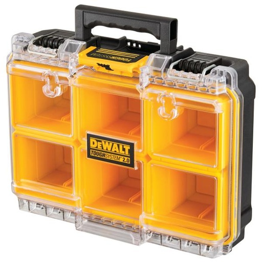 [096378] DeWalt DWST83392-1 Organiser Unità con Coperchio Trasparente con 6 Vaschette Grandi Tough System 2.0