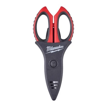 [097322] Milwaukee 4932478620 Forbici per Elettricista con Scanalatura Tagliacavi e Custodia
