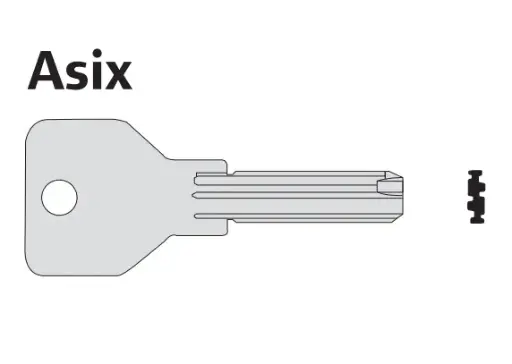[097361] Cisa 00670100 Chiave Grezza Sbozzo a 6 Perni per Asix P8