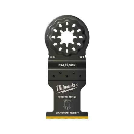 [098625] Milwaukee 48906040 Lama Taglio Multi-Materiale per Utensili Multifunzione TCT da 35mm con denti al Carburo