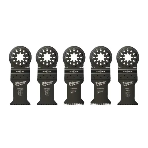 [098632] Milwaukee 48906114 Set Lame Legno per Utensile Multifunzione da 5 Pezzi