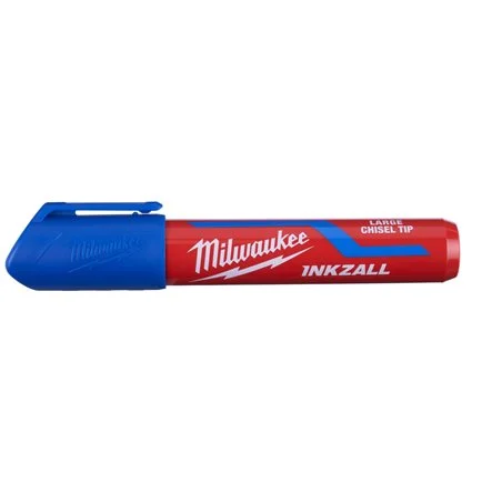 [098650] Milwaukee 4932471557 Pennarello Indelebile Marker Blu a Punta Larga L
