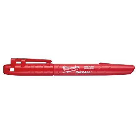 [098651] Milwaukee 48223170 Pennarello Indelebile Marker Rosso a Punta Fina S
