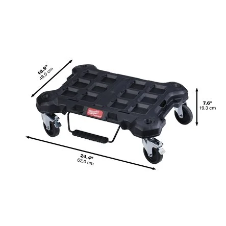 [098654] Milwaukee 4932471068 Trolley Piatto per Impilare PackOut a 4 Ruote 