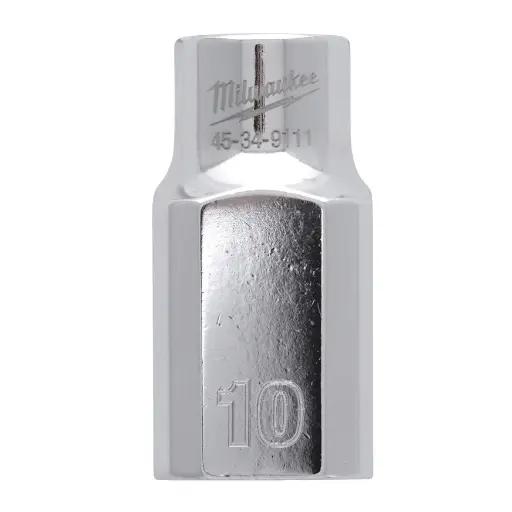 [099196] Milwaukee 4932480008 Bussola a Mano Corta da 1/2˝ Drive Socket Metric Standard da 10mm