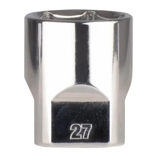 [099203] Milwaukee 4932480025 Bussola a Mano Corta da 1/2˝ Drive Socket Metric Standard da 27mm