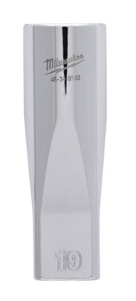 [099210] Milwaukee 4932480039 Bussola a Mano Lunga da 1/2˝ Drive Socket Metric Standard da 19mm