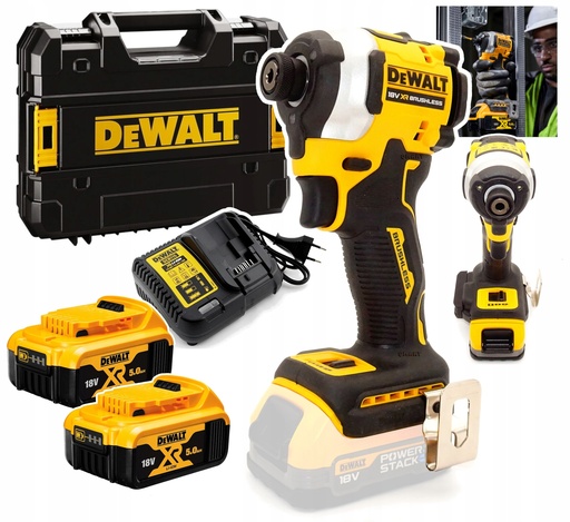 [099560] DeWalt DCF850P2-QW Avvitatore Impulsi 3 Velocità con 2 Batterie Caricabatterie e Valigia