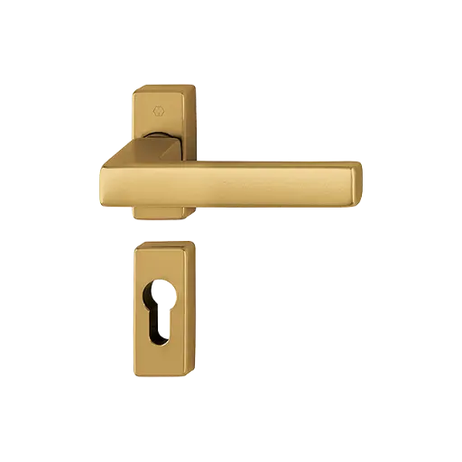 [099598] Hoppe 10733101 Grt. con rosetta Toulon 1737/844P/844PS F4 alluminio aspetto bronzo 