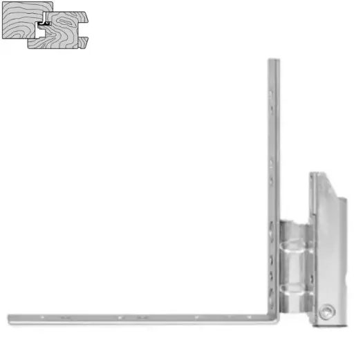 [101922] AGB A509022201 Squadra Angolare Artech Destro per Serramenti in Legno Aria 4 Interasse 8,5mm Battuta 15mm