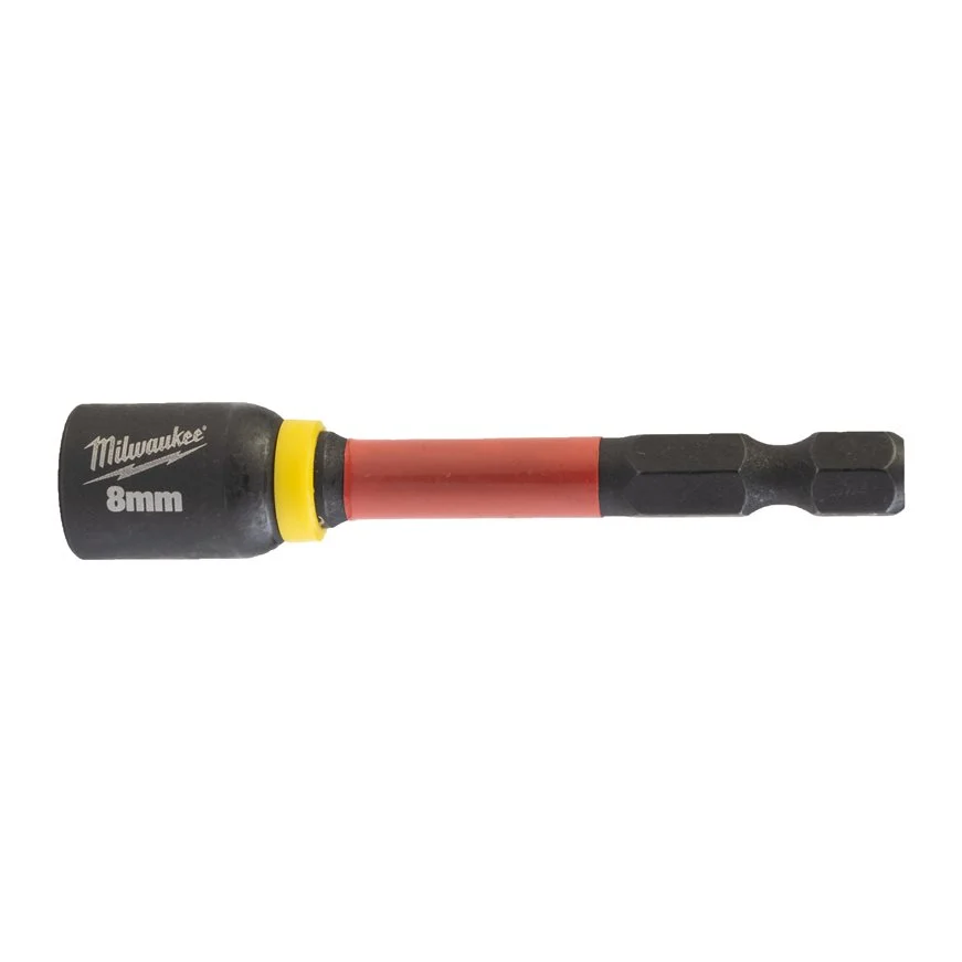 [102526] Milwaukee 4932492439 Bussola Magnetiche a Codolo Esagonale Shockwave Driver Mag ShW Attacco 1/4˝ Hex 8 x 65mm