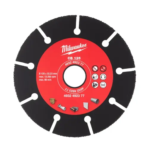 [102541] Milwaukee 4932492377 Disco Multimateriale con Riporto in Carburo per M12 FCOT da 125mm