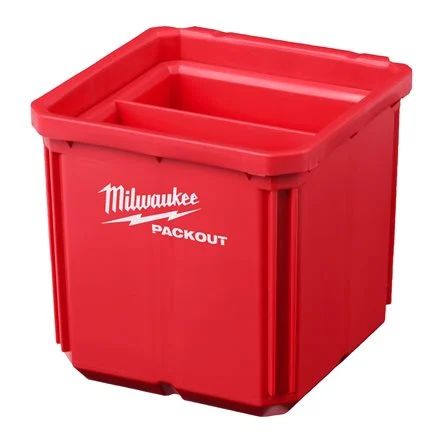 [102601] Milwaukee 4932480698 Cestino PackOut per Minuterie 10x10cm Nest Bin Rosso