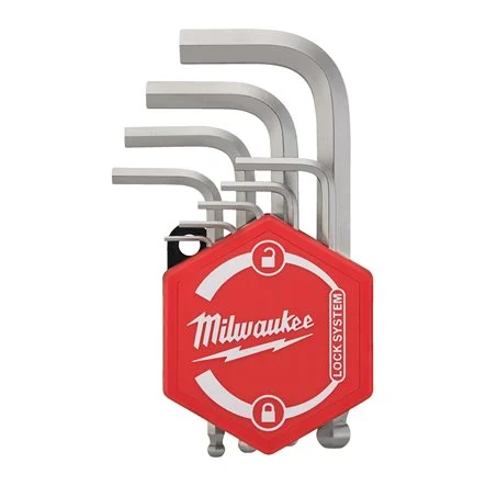 [103180] Milwaukee 4932492399 Set Chiavi Esagonali Compatte a Punta Sferica da 9 Pezzi