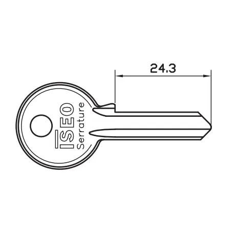 [103388] Iseo 020159 F5 Chiave Grezza Sbozzo Destra a 5 Spine