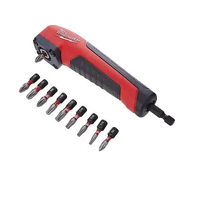 [104223] Milwaukee 4932471274 Dispositivo Avvitatura Angolare Shockwave ShW CD con Inserti BIT 11 Pezzi