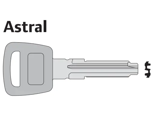 [010463] Cisa 00620900 Chiave Grezza Sbozzo a 10 Perni per Astral Testa in Nylon